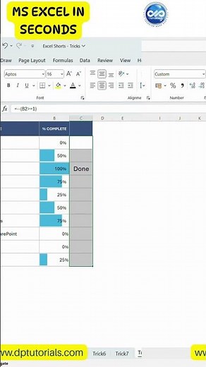 Create Automatic Tick Boxes When Task Is Completed