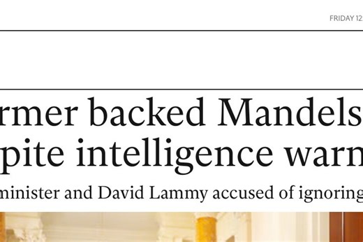 Top civil servant quizzed about story at centre of Mandelson row