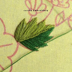 5.3K views · 211 reactions | Easy Hand Embroidery Leaf Design for the Beginners | Catchy Embroidery | Facebook