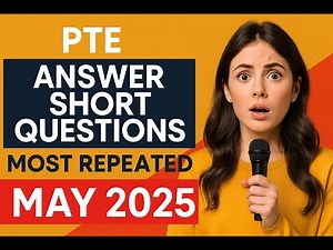 PTE Answer Short Questions | Most Repeated Questions May 2025 🔥 | Real Exam Practice