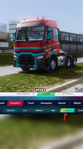 very low to ultra graphics (2k resolution) #toe3 #truckersofeurope3 #trucksimulator #gaming
