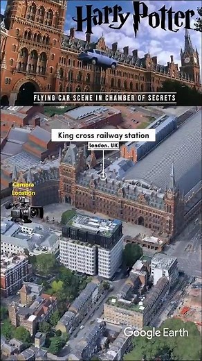 🧙‍♂️ Virtual Tour of Harry Potter Filming Locations | Google Earth Studio Magic ✨ #Shorts