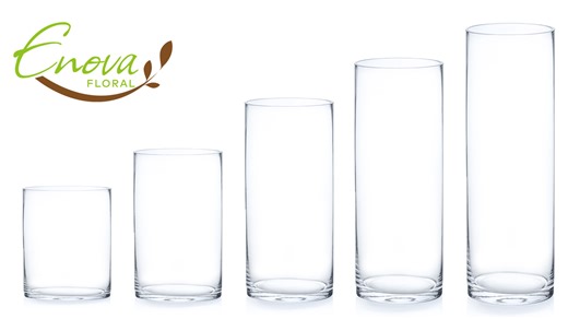 Watch Clear Cylinder Glass Vase for Flower Home Wedding Decoration on Amazon Live