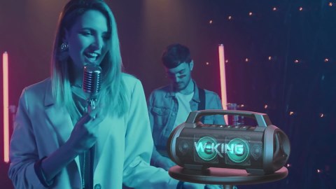 W-KING Portable Speakers Bluetooth Wireless, 120W Max Loudest Bluetooth Speaker, IPX6 Waterproof Outdoor Speaker with 70W Deep Bass/2*Subwoofer/DSP/EQ/42H/LED/MAC-in/TF/2 Pairing, Large Party Boombox