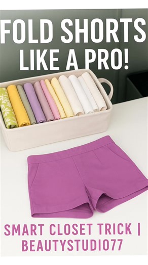 Fold Denim Shorts Like a Pro in 5 Seconds! Want to make your wardrobe look neat and stylish? Here’s the easiest way to fold denim shorts perfectly — quick, clean, and space-saving! No more messy piles or wasted space. 💡 #denimshorts #reelsviral #shortsfacebookreels #closetorganization #SpaceSaving #shortsfolding #wardrobeideas #SmartLiving #travelhacks #FashionDIY #HomeOrganization Vinod Kumar | Vinod Kumar