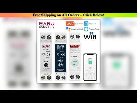 Tuya WiFi Smart Circuit Breaker MCB 1PN 63A Timer Power Energy kWh Voltage Current Meter Protector