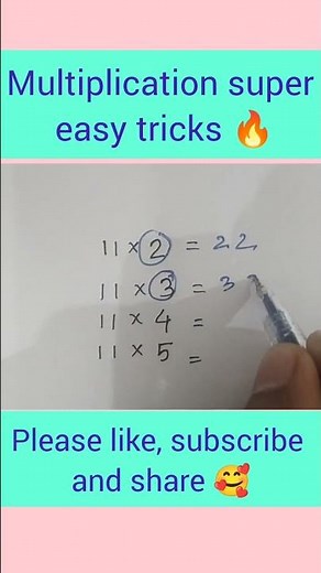 Multiplication super easy tricks 🔥#shortsfeed #shorts #short