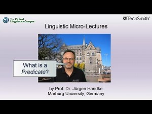 SEM_019 - Linguistic Micro-Lectures: Predications and Predicates