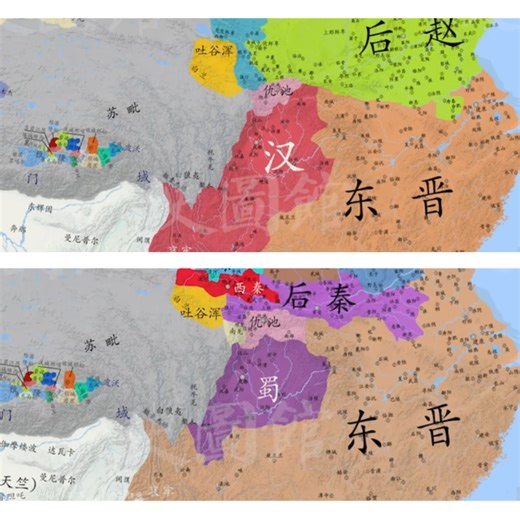 乱崩中州起偏疆，乘时割据守巴荒。君无鸿略图寰宇，北向卑臣事北王。苟安一隅辞远志，难遮江左锐锋芒。王师举策开前路，尽作北伐箸下尝。