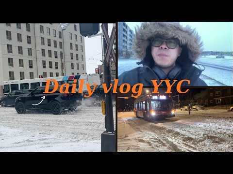 Going to Work in -21°C in Calgary (YYC) ❄️ | Winter Life in Canada.