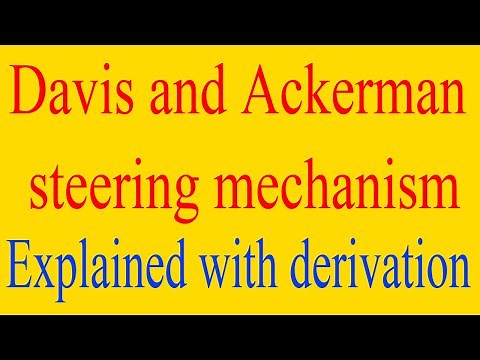davis and ackermann steering mechanism explained- Diagram and derivations included #davis #ackermann