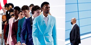 From the NBA Draft to Cannes, the Flashy Colored Suit Is Everywhere
