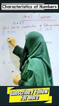 How to find Characteristics of a Number according to the rule of scientific notation #foryou #fyp