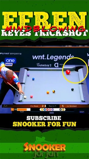 Efren reyes mind-blowing Trickshot| #shorts #youtubeshorts #viralshorts #snooker #efrenreyesbestshot