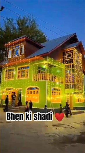 Kashmir wedding celebrations | house 🏠 glowing with lights & happiness ❤️#Kashmir #ShaadiVibes​