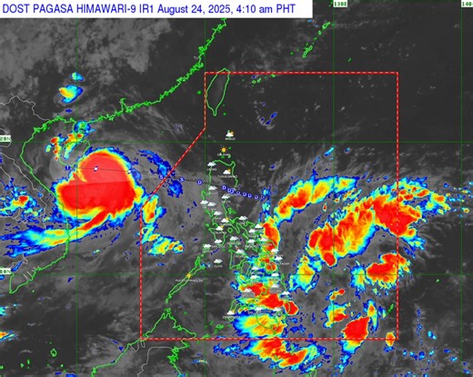 Isang low pressure area na posibleng maging bagyo ang binabantayan sa loob ng Philippine Area of Responsibility, ayon sa PAGASA. Kung sakaling maging bagyo, tatawagin ito sa local name na “Jacinto,” dagdag ng ahensya. Courtesy: PAGASA’s PANaHON Interactive Weather Map | GMA News