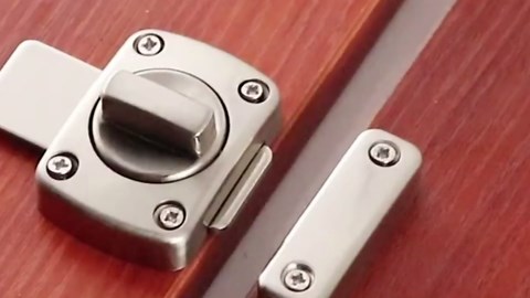 Night Latch Two-Way Swivel Security Door Lock - Solid Swivel Door Lock for Single-Sided Indoor and Outdoor Use, Bathroom and Window Security Latch