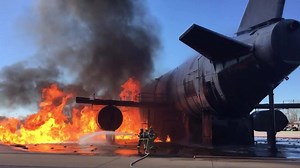 It's not our normal schedule, but we are burning at the Training Center today! You may see smoke during the scheduled times: https://www.dfwairport.com/firetrainingschedule/ #DFWFTRC | DFW International Airport Fire Training Research Center