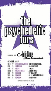 Last chance to book! Icons of the original post-punk era The Psychedelic Furs head to O2 Academy Bristol on Tue 28 Oct, and we can't wait! Will you be joining us? With special guests Anja Huwe & X mal Deutschland. Get your tickets now! 🎟️ | O2 Academy Bristol