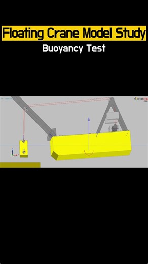 Floating Crane Model Study: Buoyancy Test using RecurDyn