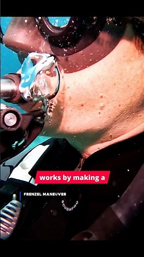 Frenzel Maneuver - How To Equalize Your Ears Underwater #shorts