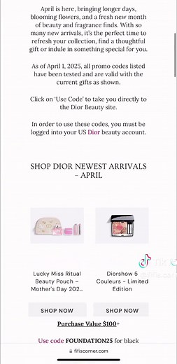 Dior Promo Codes for April 2025: Unlock Exclusive Deals