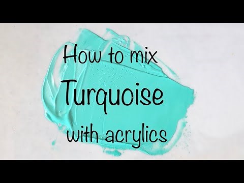 How To Make Turquoise Color | Acrylics | ASMR | Color Mixing #74