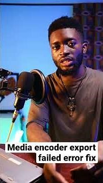 Adobe Media encoder export failed error fix.