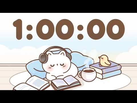 60 Minute Timer 🐱 1 Hr Study Timer for Classroom Focus