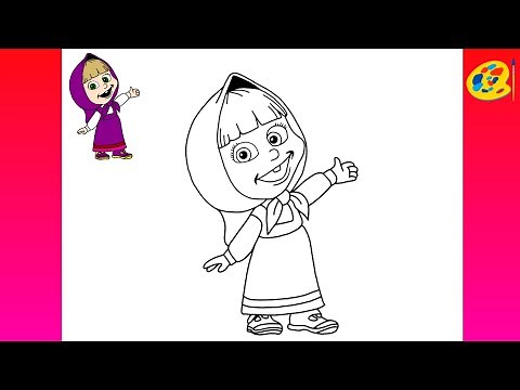 كيفية رسم ماشا | ماشا والدب | خطوة بخطوة | How to DRAW MASHA - Masha and the Bear - step by step