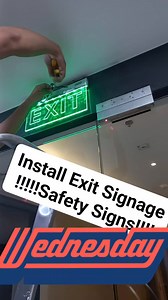 Exit Signage actual installation Dapat off sana yan circuit breaker para safe kaso may production po at kasama ang linya doon kaya ingat nalang po ako sa pag wire #electrician #relay #panelboard #control #power #technician #Switch #wiring #diy #electrical | Electricians Guide