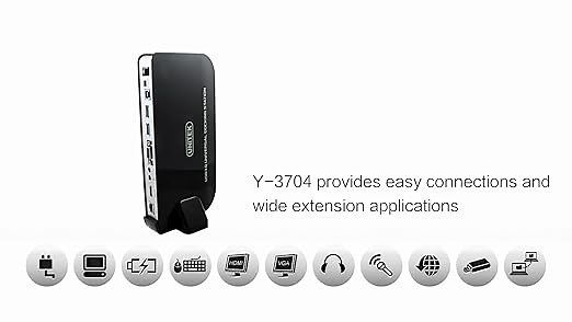UNITEK Dual-Display USB 3.0 Universal Docking Station with HDMI up to 2048x1152 Resolution