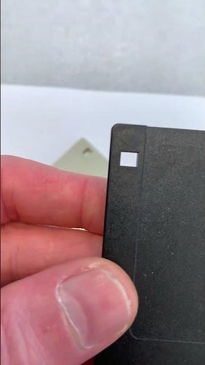3,5" floppy disk had a manual write protection switch #floppy #writeprotect #secure #computer