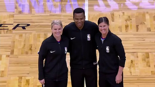 🏀 HISTORY MADE 🏀 Jenna Schroeder and Natalie Sago are the first two women ever to officiate the same NBA game 👏 https://buff.ly/2MsD5z6 (via NBA on TNT) | Sports Illustrated