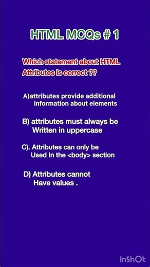 Learn HTML5 mcq series from beginner to Advanced level #html5#html#programming#codewithme#code