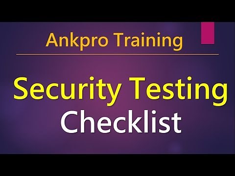 Manual testing 44 - Security Testing Checklist | Security Testing guidelines explained