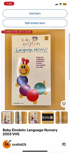 My Baby Einstein: Language Nursery 2003 VHS for sale #babyeinstein #languagenursery #disney