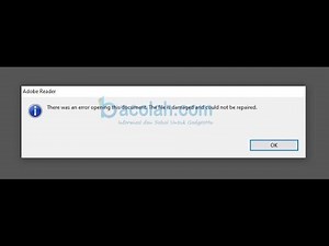 Cara Mengatasi File PDF yang Rusak there was an error opening this document, the file is damaged and