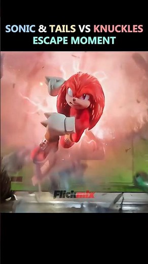 Sonic & Tails vs Knuckles Escape Moment | Sonic The Hedgehog | Sonic 2 #sonic #knuckles #shorts