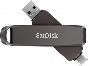 SANDISK Extreme PRO DUAL Drive 512 GB, Flash-Laufwerk 2-in-1 USB Type-A und USB Type-C, Lesen bis zu 1000 MB/s, Automatische Backup, Dateiverwaltung Metallgehäuses, Schwarz
