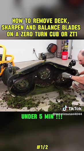 How to Sharpen Cub Cadet Zero Turn Mower Blades (ZT1/ZT2)