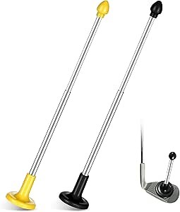 2 Pcs Golf Alignment Sticks Magnetic Golf Alignment Rods Golf Club Lie Angle Tool Plastic Golf Swing Training Aid 2 Section Retractable Golf Alignment Rods Golf Direction Indicator Gift