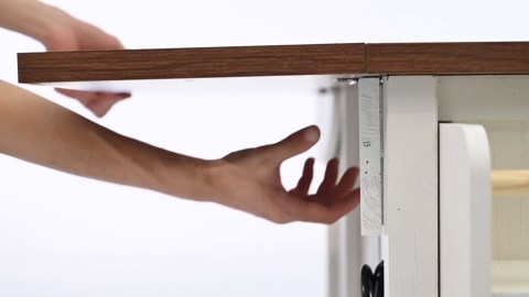 Rolling Kitchen Island with Drop Leaf, Movable Kitchen Carts on Wheels Island with Storage Cabinets and Drawers, Sliding Barn Doors Island Table for Kitchen with Power Outlet and Spice (Black)