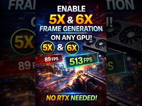 5X/6X Frame Generation Guide | Works on Any GPU! (MUST NEED DLSS ENABLER)