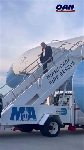 POTUS landed in Miami Saturday evening.