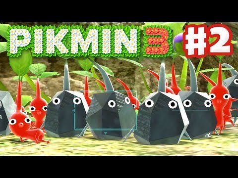 Pikmin 3 - Day 2 - Rock Pikmin (Nintendo Wii U Gameplay Walkthrough)