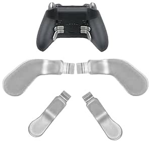 CaoXiong 4 Pack Elite Series 2 Controller Paddles for Xbox Elite 2 Controller Paddles,Metal Elite 2 Controller Paddles for Xbox One Elite Controller Series 2 Back Buttons(Silver)