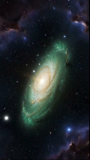 Journey Through the Green Galaxy | Stunning Emerald Nebula Exploration #4k #space #shorts #universe