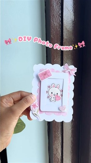 DIY Cute Photo Frame✨🎀😱#diy #viral #shorts #craft