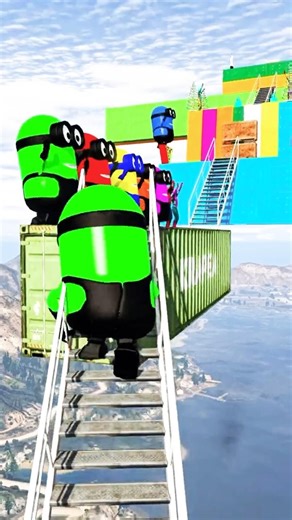 GTA 5 Epic Water Ragdolls Spiderman Jumps Fails Ep38 #shorts